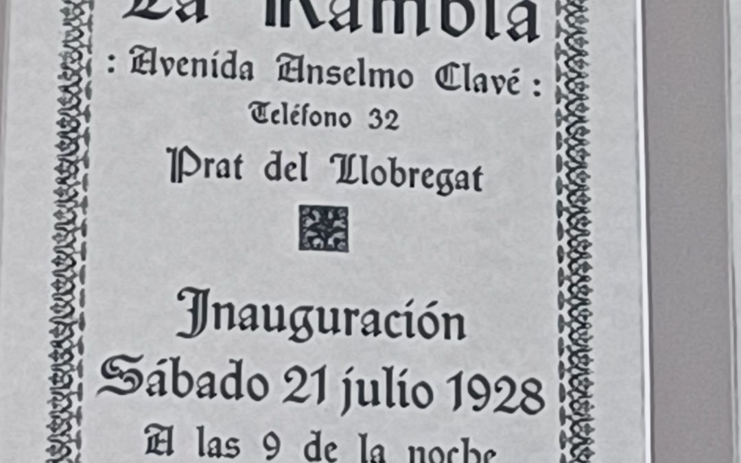 El Bar la Rambla cumple 95 años