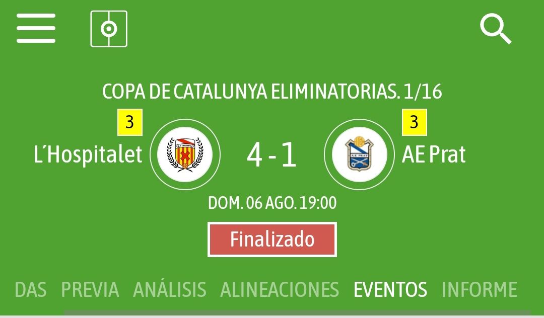 La AE Prat se cae de la Copa Catalunya