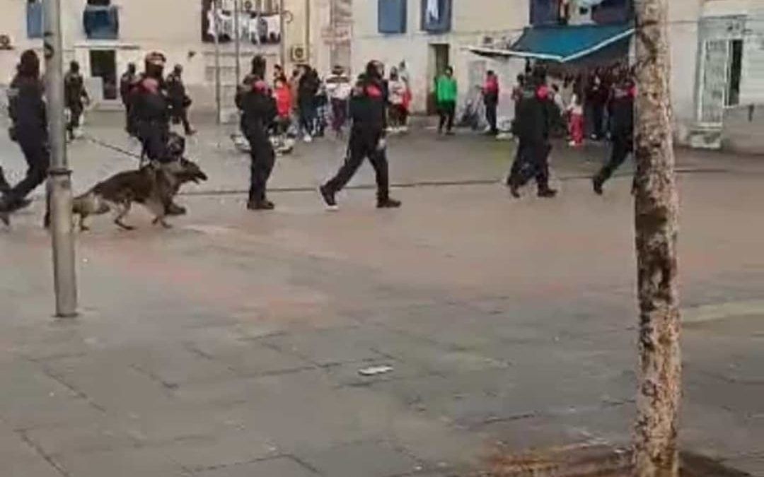 Subfusiles con silenciador , algunas de las armas requisadas en la redada de ayer