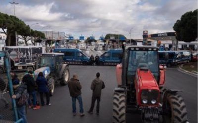 La protesta del campo llega a Mercabarna