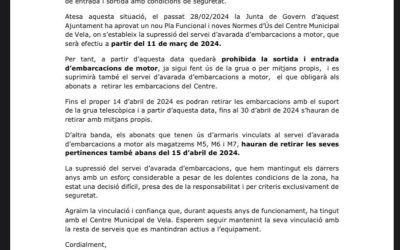 Después de mas 30 años el Ayuntamiento nos echa a la calle