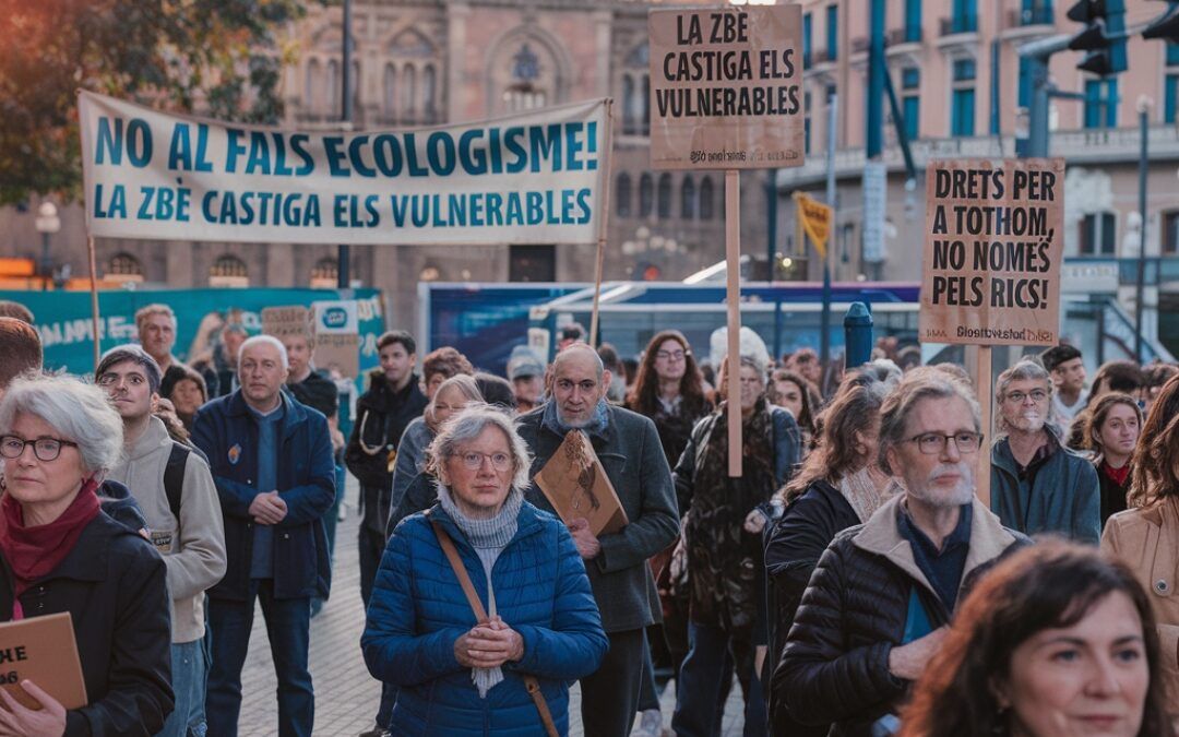 Joves i pensionistes mantenen la concentració contra les restriccions de les ZBE al Prat