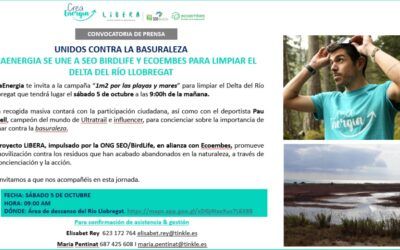 Campanya de neteja “1m2 per les platges i mars” al Delta del Río Llobregat