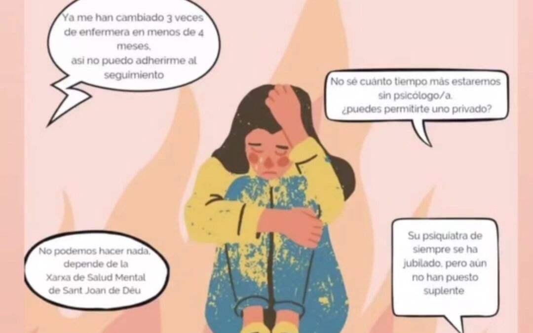 Manifestació per la Salut Mental al CAP Ramona Via
