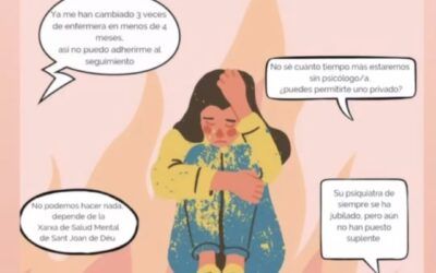 Manifestació per la Salut Mental al CAP Ramona Via