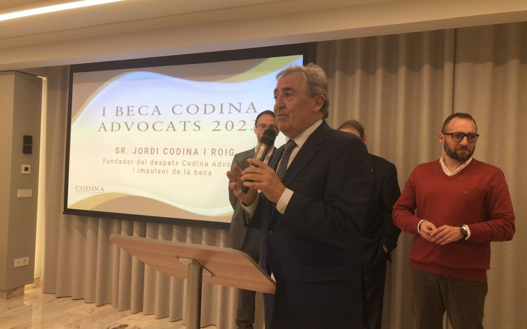 Codina Advocats entrega la seva segona beca aquest dijous 7 de novembre