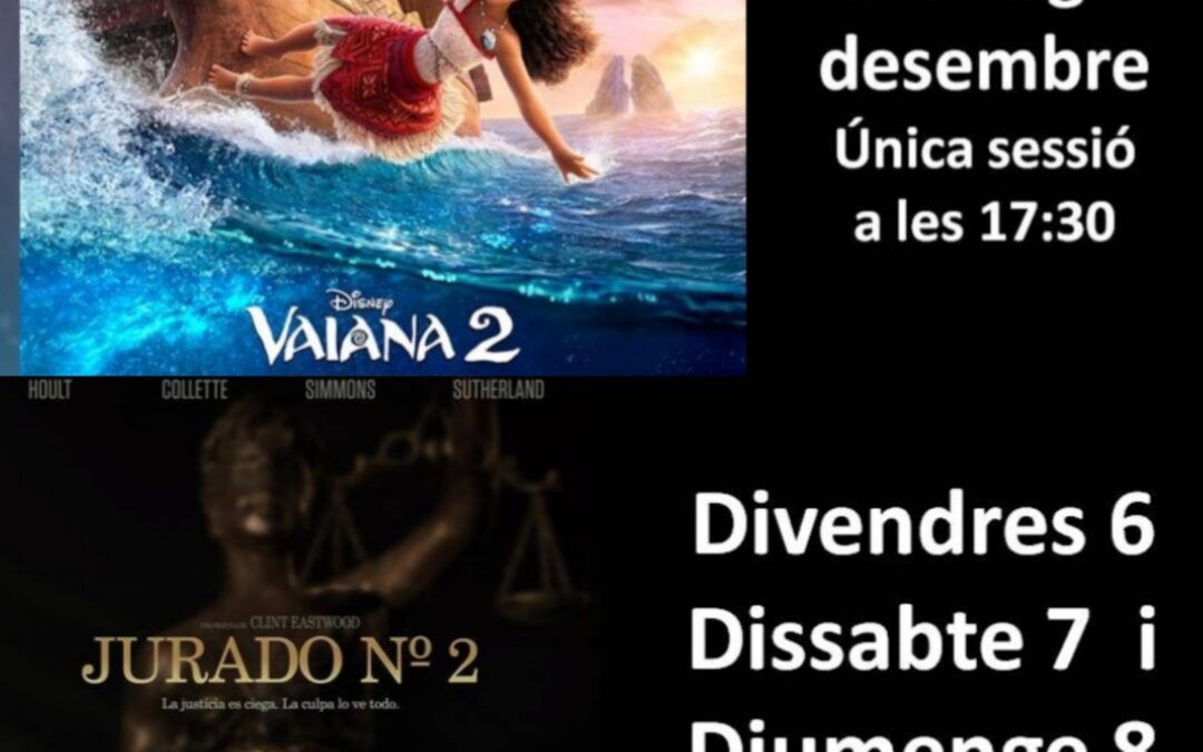 Qué fan al Capri? «Vaiana 2 i el Jurado número 2»
