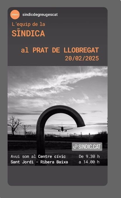 El Síndic de Greuges até setze consultes i queixes durant la seva visita al Prat de Llobregat