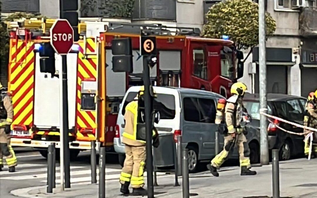 Fuita de gas a la carretera Marina: dues hores i mitja d’intervenció sense ferits
