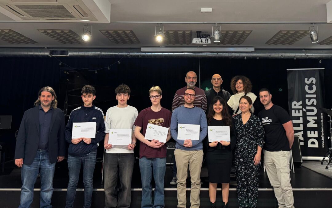 Sis joves músics reben les Beques Aena 2025 per estudiar al Taller de Músics