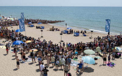 Cinc tortugues marines tornen al mar en una festa plena d’esperança i emoció al Prat