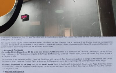 Es increíble que el Ayuntamiento no haya tapado la fachada de El Prat Radio ante el paso de los diablos