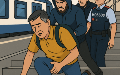 Robatori violent a l’estació del Prat acaba amb un turista ferit i dos detinguts