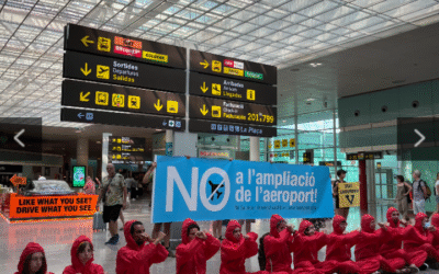 Línia vermella a la T1 contra l’ampliació de l’aeroport del Prat