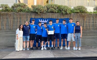 Els equips masculins del Club Vòlei El Prat reben un homenatge pels èxits aconseguits