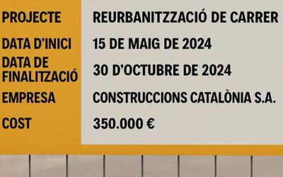 Rebutgen una moció per publicar dades bàsiques a les obres municipals al Prat