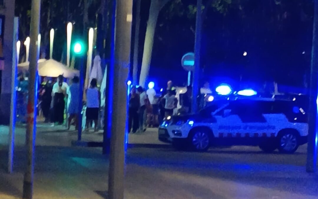 La policia intervé davant d’una violenta baralla multitudinaria