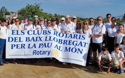 Els Clubs Rotaris del Baix Llobregat s’uneixen per la Pau en una acció simbòlica al Delta del Llobregat