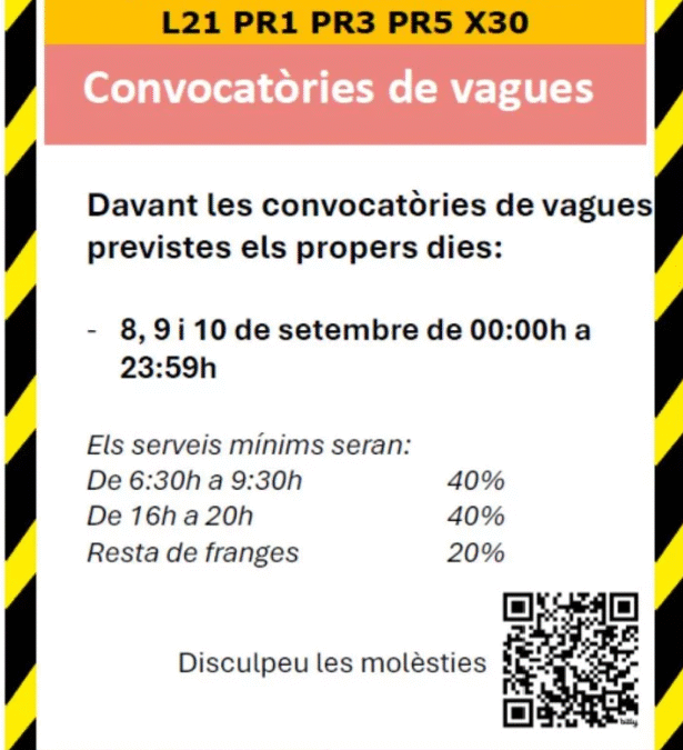 Nova vaga d’autobusos al Prat: tres dies de parades totals al setembre