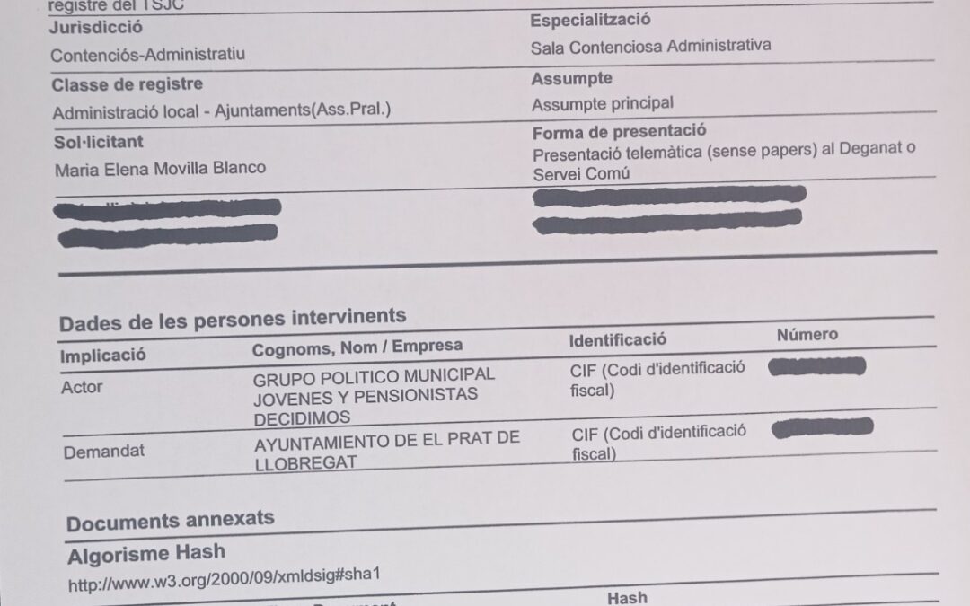 El grup municipal DECIDIMOS porta a judici les taxes de residus orgànics del Prat