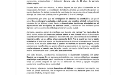 Vaga d’àrbitres als Jocs Escolars de Futbol Sala d’El Prat per la destitució del coordinador