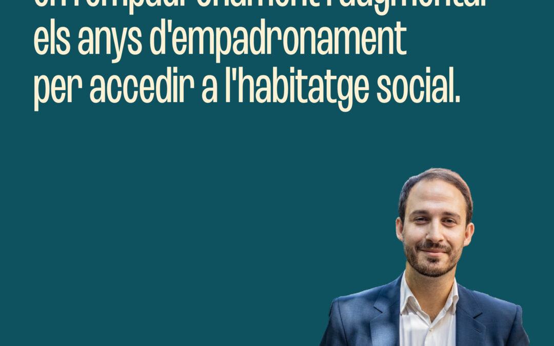 Valverde presenta una moció per reforçar el control del padró i l’accés a l’habitatge social