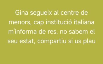Encara no s’ha produït el retrobament de la Gina amb la seva mare