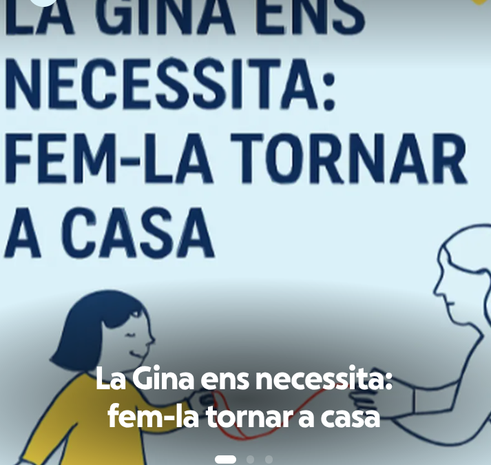 La família de la Gina lluita per recuperar la seva filla retinguda a Itàlia i obre una recollida de fons per afrontar el procés