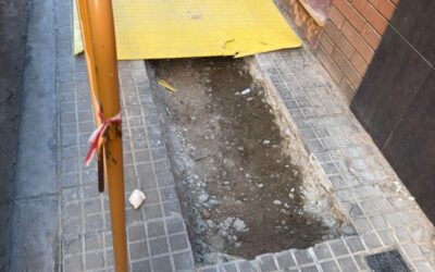Obras en la calle Malgrat