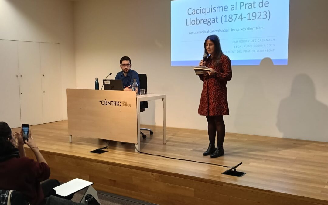 Pau Rodríguez Cabanach presenta al Cèntric la seva recerca sobre el caciquisme al Prat (1874-1923)