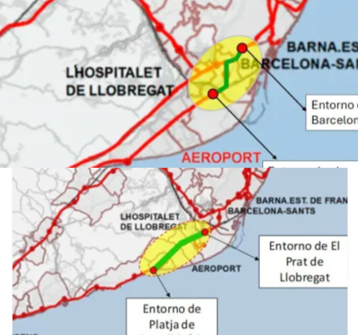 Transports activa els estudis per ampliar la capacitat ferroviària entre Castelldefels i Sants