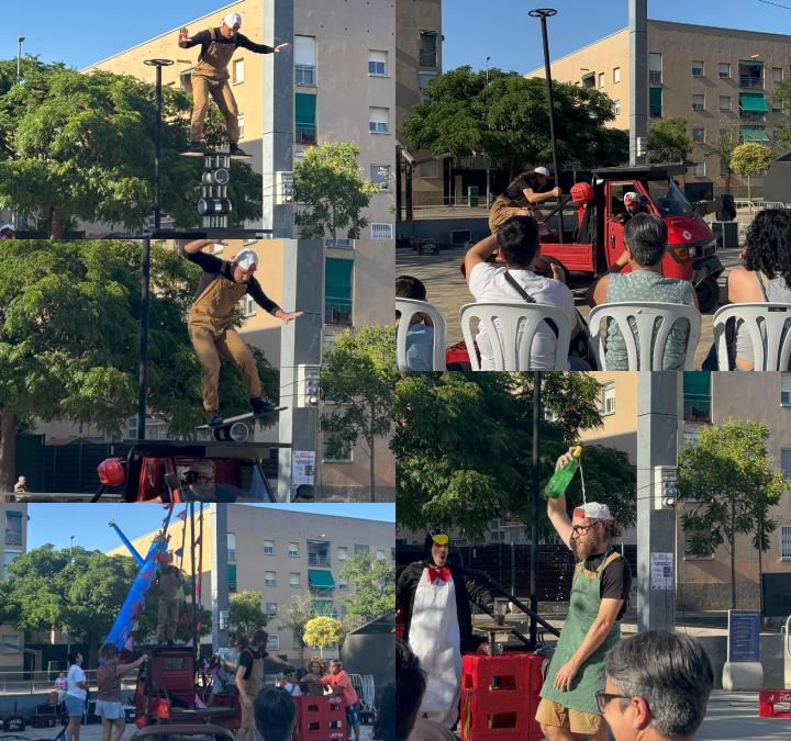 Saltimbanqui porta el circ i el bon humor a la Plaça de l’Amistat