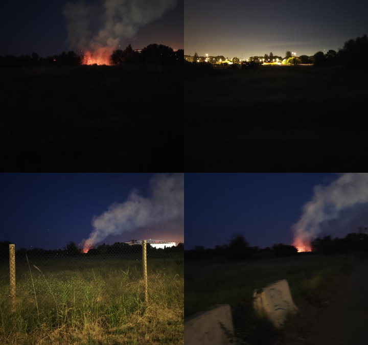 Incendi nocturn a la zona del Parc Nou