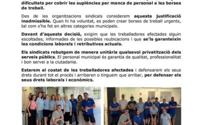 El model de gestió dels complexos esportius del Prat tensa la relació entre l’Ajuntament i els sindicats