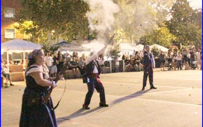 La cultura popular reprèn el batec als Jardins del Cementiri Vell en el cinquè aniversari de la Colla Trabucaire