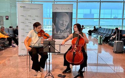 La música clàssica en directe de la Fundació Pau Casals i Aena aterra a l’Aeroport del Prat